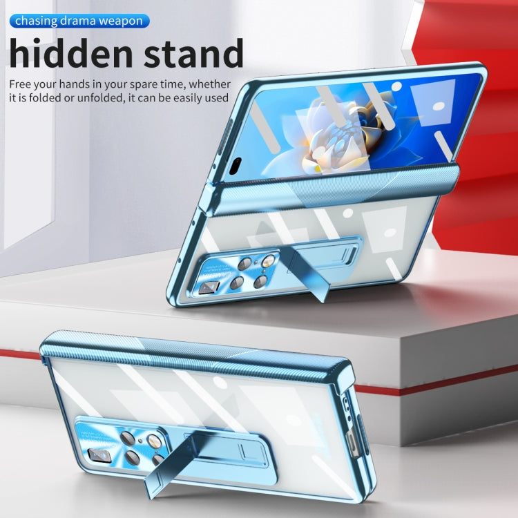 For Huawei Mate X2 Magnetic Hinges Plating Phone Case with Holder