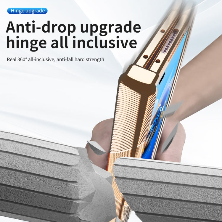 For Huawei Mate X2 Magnetic Hinges Plating Phone Case with Holder