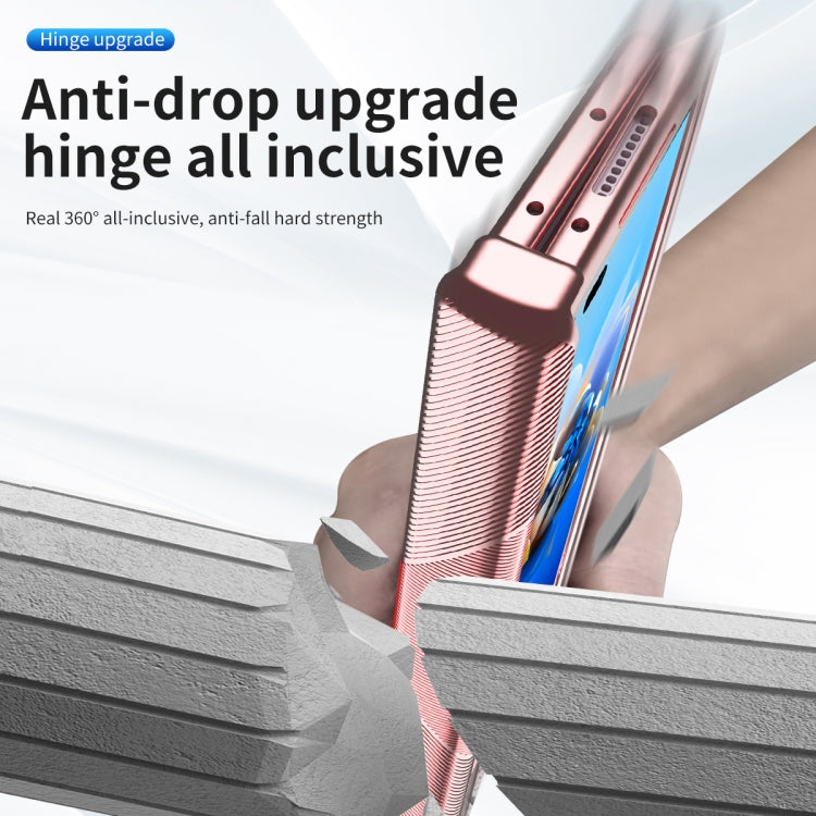 For Huawei Mate X2 Magnetic Hinges Plating Phone Case with Holder