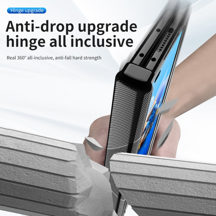 For Huawei Mate X2 Magnetic Hinges Plating Phone Case with Holder
