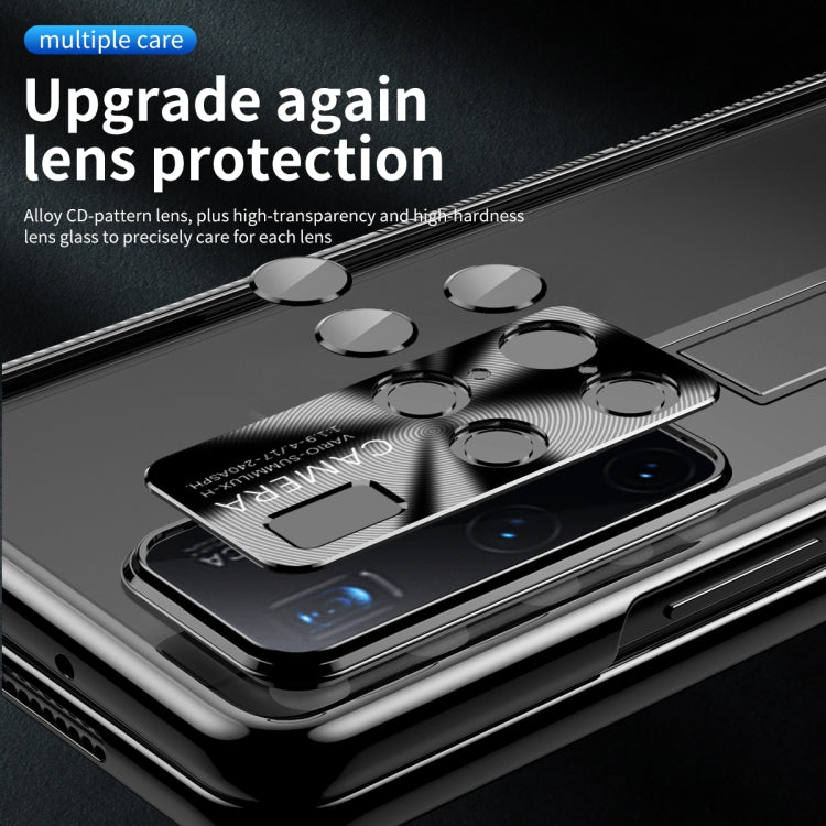 For Huawei Mate X2 Magnetic Hinges Plating Phone Case with Holder