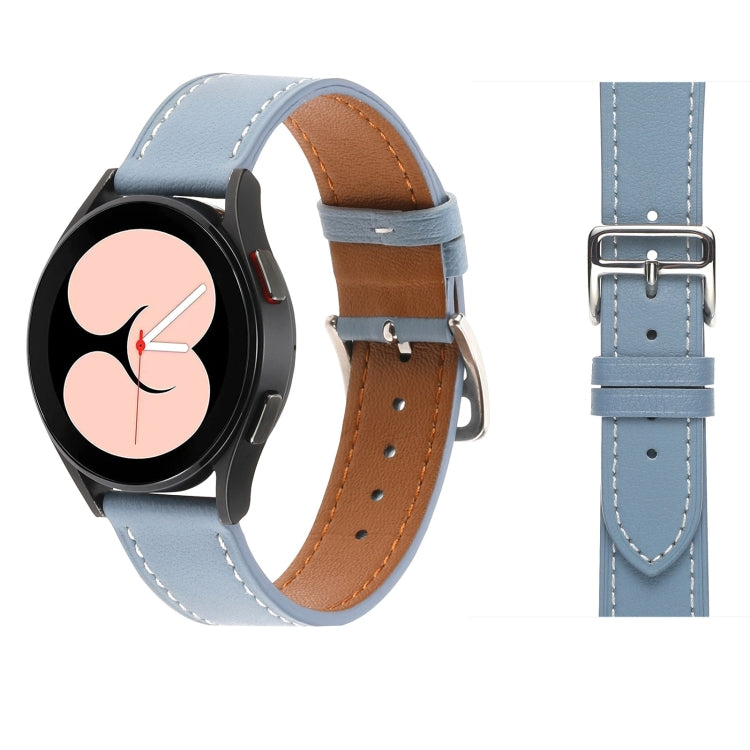 For Samsung Galaxy Watch5 Pro 45mm/5 44mm/5 40mm Plain Weave Leather Watch Band