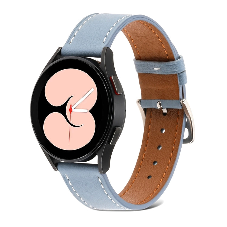 For Samsung Galaxy Watch5 Pro 45mm/5 44mm/5 40mm Plain Weave Leather Watch Band