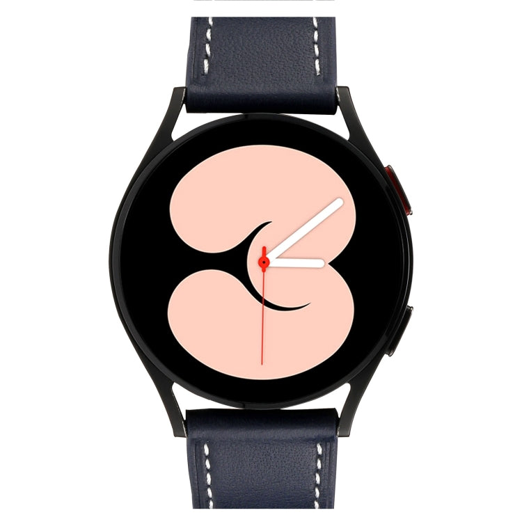 For Samsung Galaxy Watch5 Pro 45mm/5 44mm/5 40mm Plain Weave Leather Watch Band