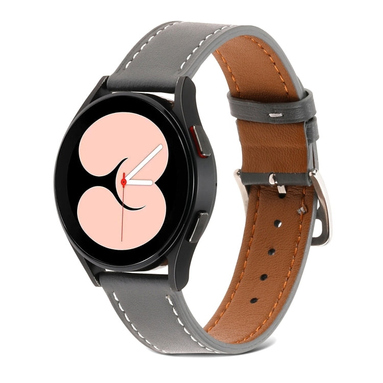 For Samsung Galaxy Watch5 Pro 45mm/5 44mm/5 40mm Plain Weave Leather Watch Band