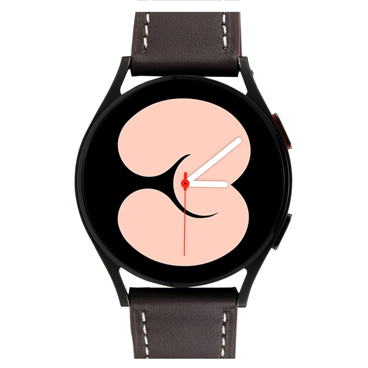 For Samsung Galaxy Watch5 Pro 45mm/5 44mm/5 40mm Plain Weave Leather Watch Band