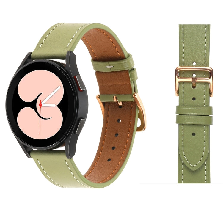 For Samsung Galaxy Watch5 Pro 45mm/5 44mm/5 40mm Plain Weave Leather Watch Band