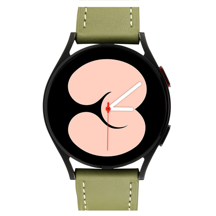 For Samsung Galaxy Watch5 Pro 45mm/5 44mm/5 40mm Plain Weave Leather Watch Band