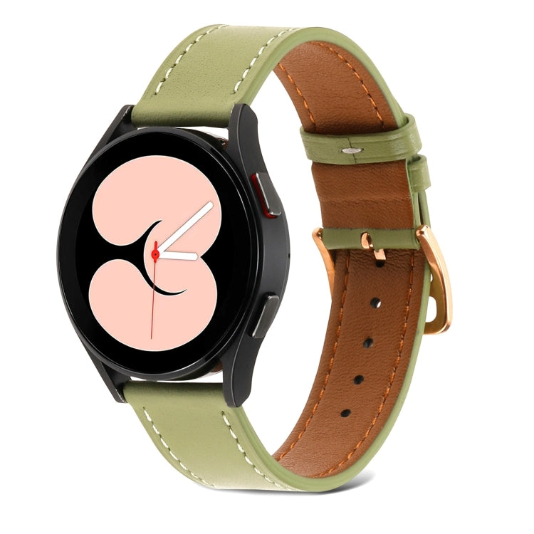 For Samsung Galaxy Watch5 Pro 45mm/5 44mm/5 40mm Plain Weave Leather Watch Band