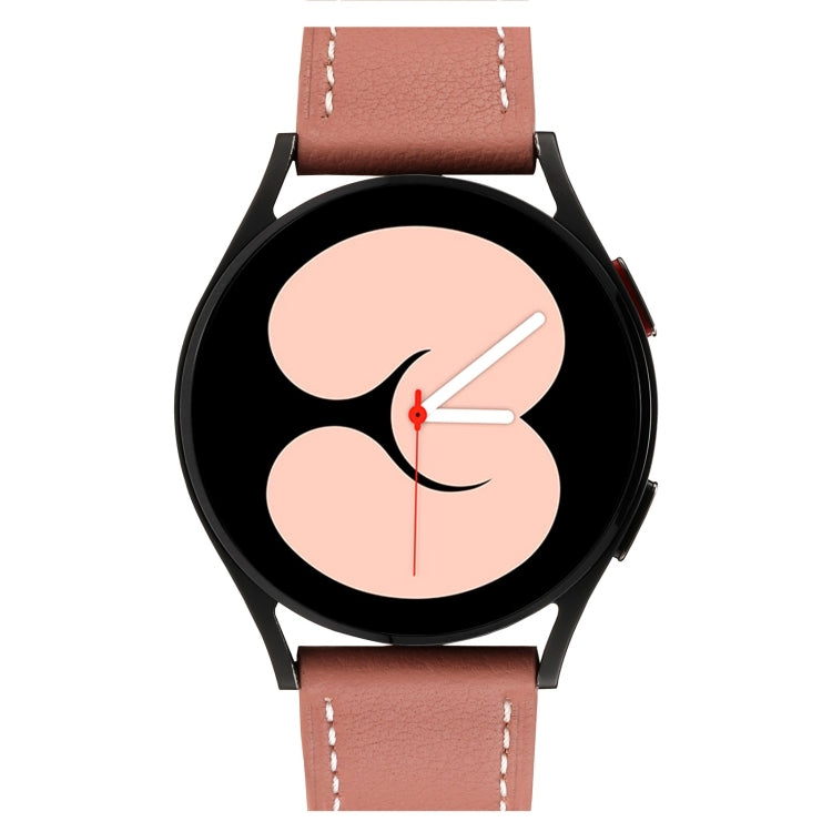 For Samsung Galaxy Watch5 Pro 45mm/5 44mm/5 40mm Plain Weave Leather Watch Band