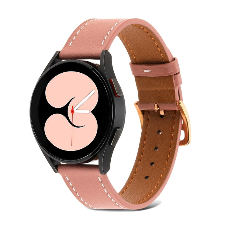 For Samsung Galaxy Watch5 Pro 45mm/5 44mm/5 40mm Plain Weave Leather Watch Band