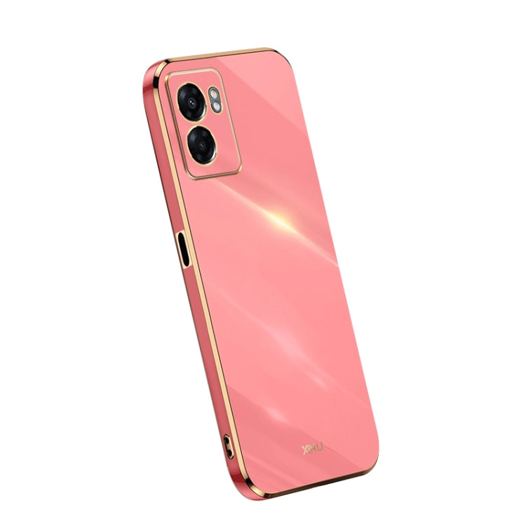 For OPPO A57 4G XINLI Straight Edge 6D Electroplate TPU Phone Case