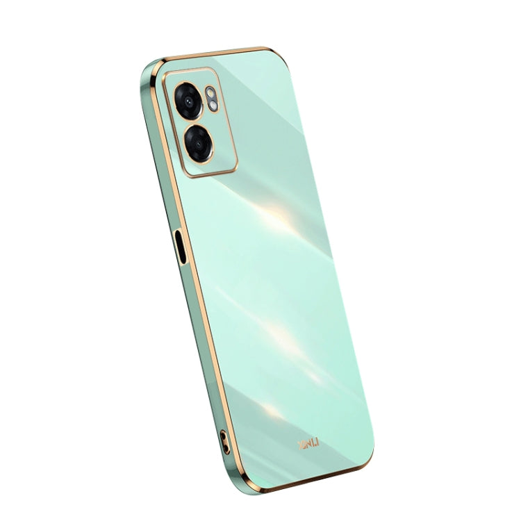 For OPPO A57 4G XINLI Straight Edge 6D Electroplate TPU Phone Case