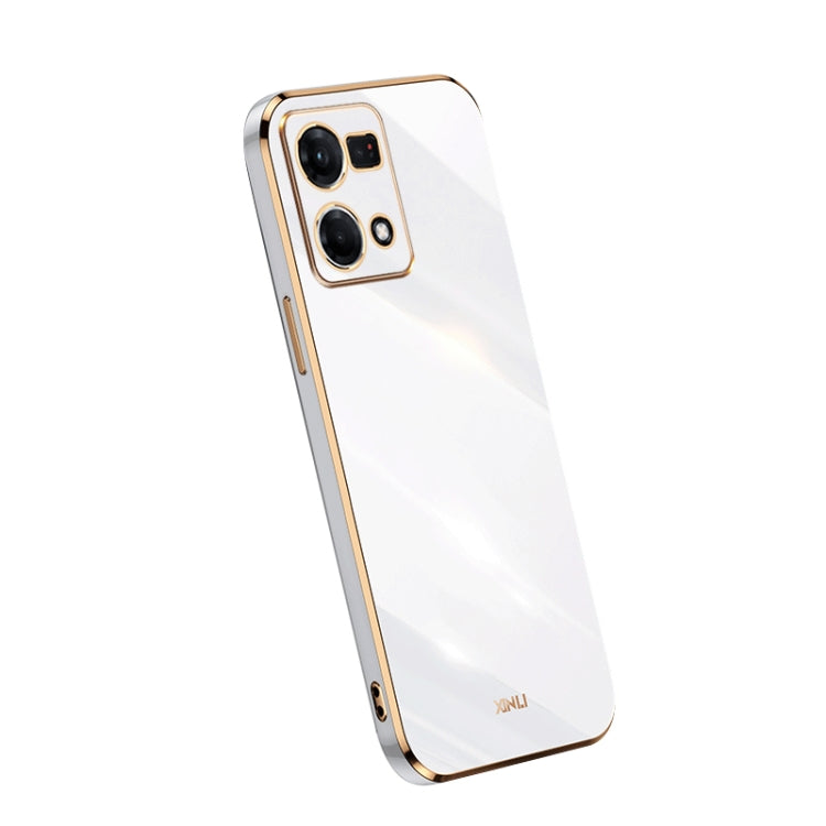 For OPPO Reno7 4G XINLI Straight Edge 6D Electroplate TPU Phone Case