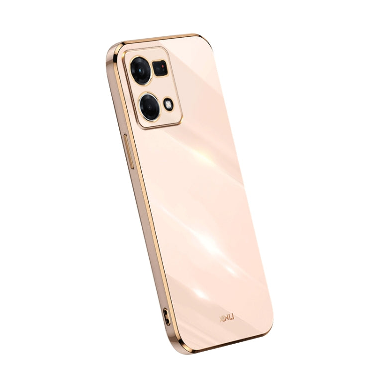 For OPPO Reno7 4G XINLI Straight Edge 6D Electroplate TPU Phone Case