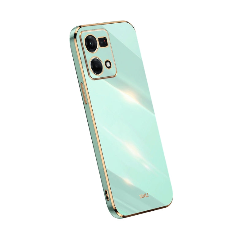 For OPPO Reno7 4G XINLI Straight Edge 6D Electroplate TPU Phone Case