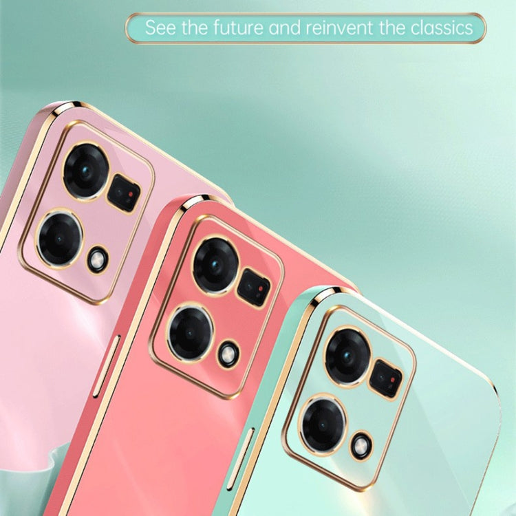 For OPPO Reno7 4G XINLI Straight Edge 6D Electroplate TPU Phone Case