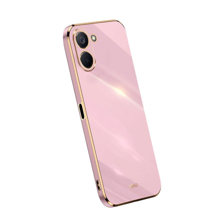 For Realme V20 5G XINLI Straight Edge 6D Electroplate TPU Phone Case