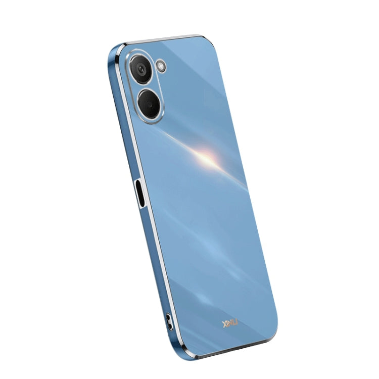 For Realme V20 5G XINLI Straight Edge 6D Electroplate TPU Phone Case