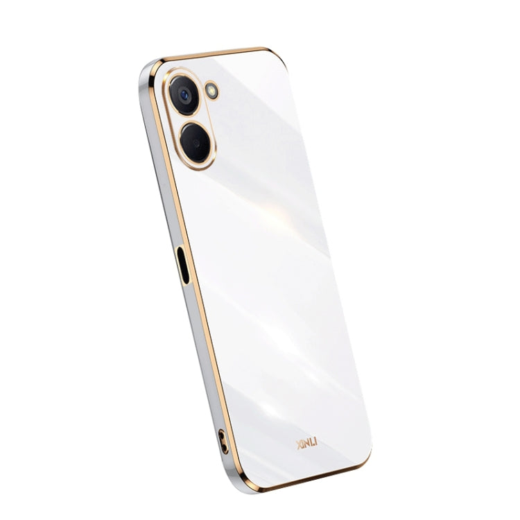 For Realme V20 5G XINLI Straight Edge 6D Electroplate TPU Phone Case