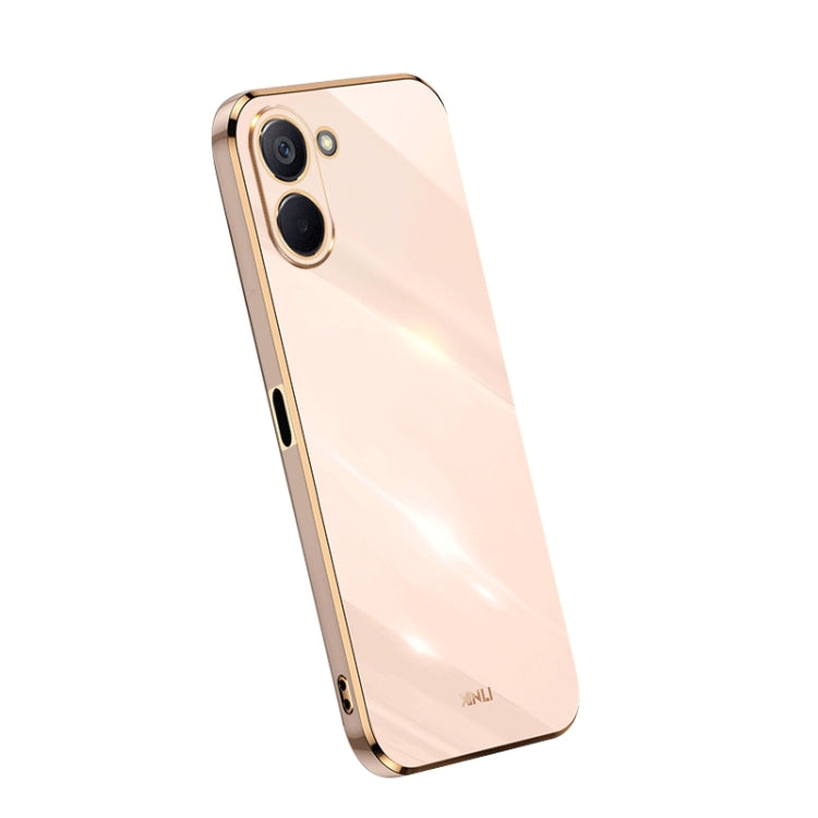 For Realme V20 5G XINLI Straight Edge 6D Electroplate TPU Phone Case