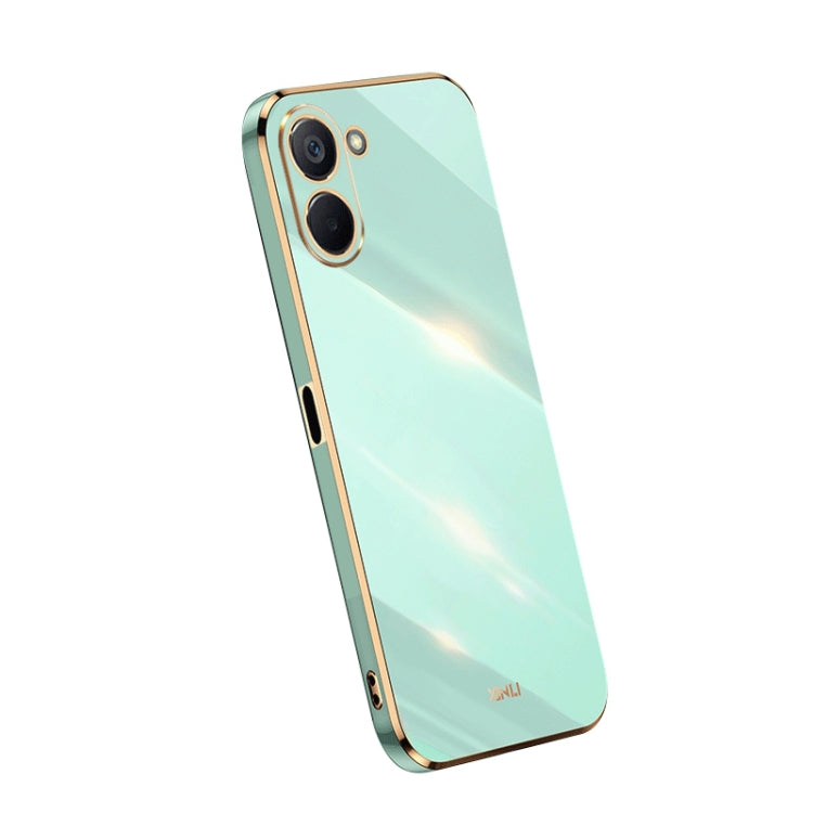 For Realme V20 5G XINLI Straight Edge 6D Electroplate TPU Phone Case
