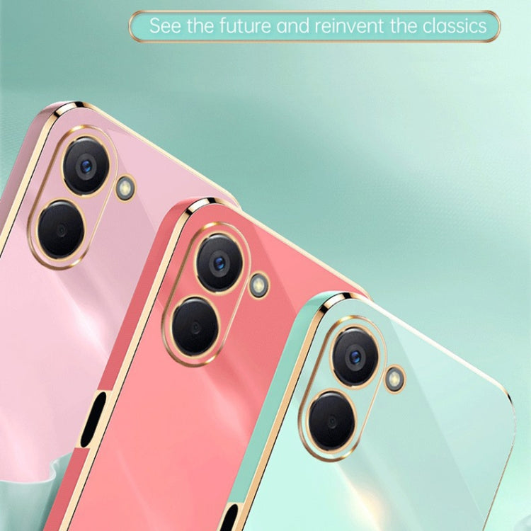 For Realme V20 5G XINLI Straight Edge 6D Electroplate TPU Phone Case