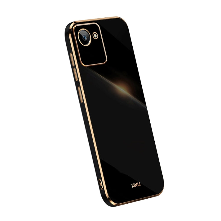 For Realme C30 XINLI Straight Edge 6D Electroplate TPU Phone Case