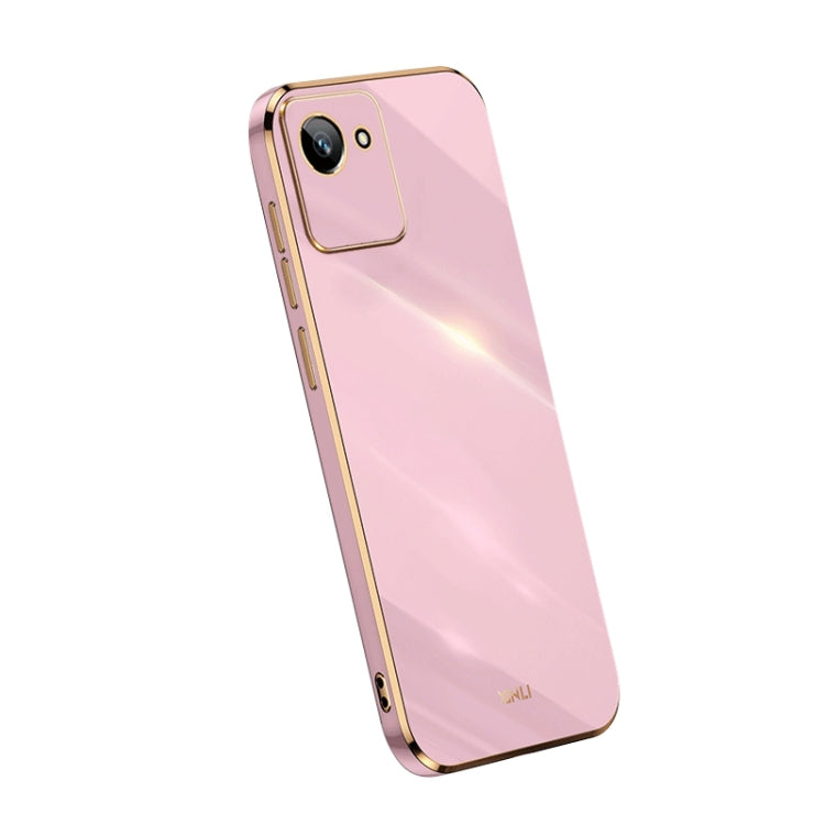 For Realme C30 XINLI Straight Edge 6D Electroplate TPU Phone Case