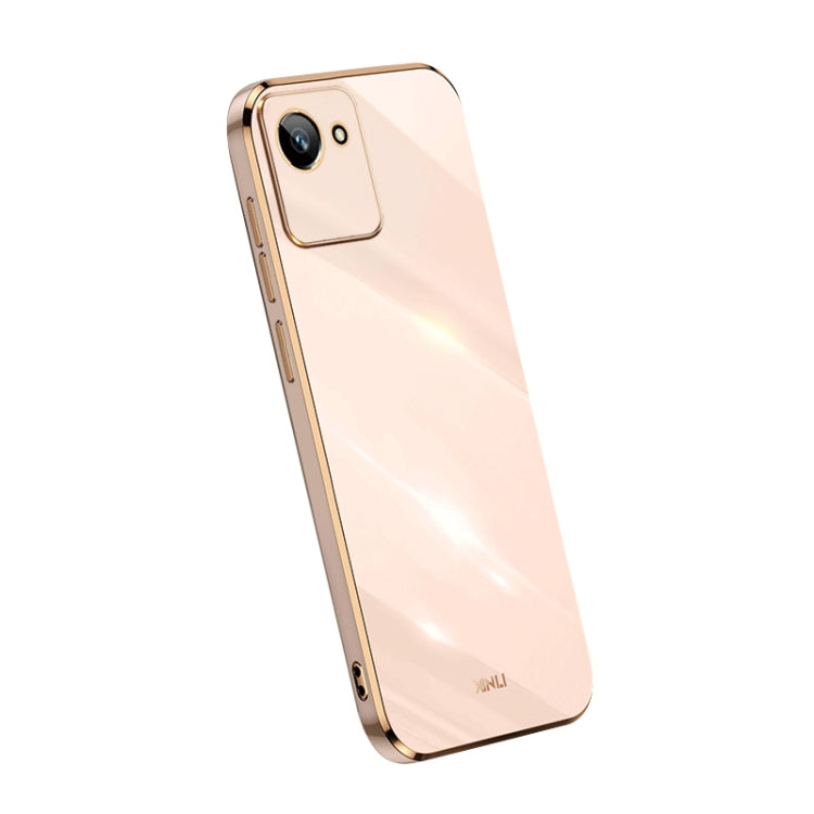 For Realme C30 XINLI Straight Edge 6D Electroplate TPU Phone Case