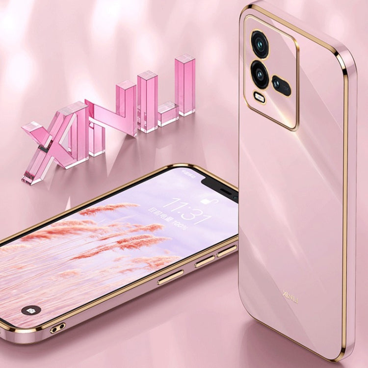 For vivo iQOO 10 XINLI Straight Edge 6D Electroplate TPU Phone Case