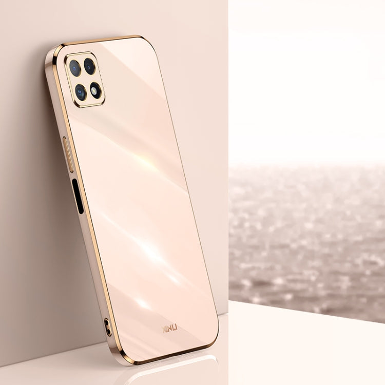 For Samsung Galaxy A22 5G XINLI Straight Edge 6D Electroplate TPU Phone Case
