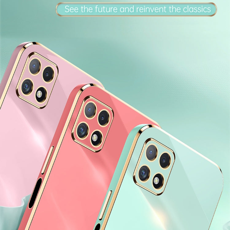 For Samsung Galaxy A22 5G XINLI Straight Edge 6D Electroplate TPU Phone Case