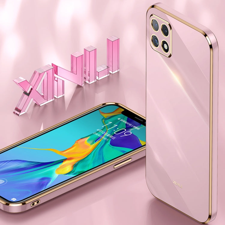 For Samsung Galaxy A22 5G XINLI Straight Edge 6D Electroplate TPU Phone Case