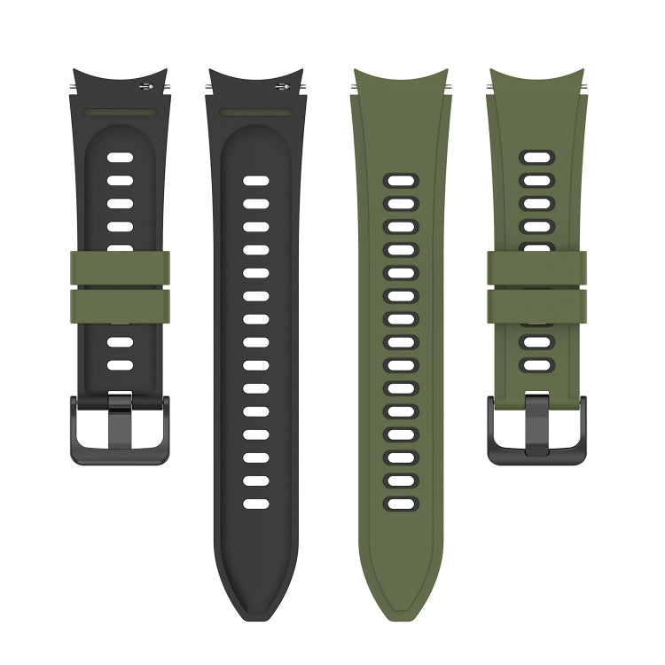 For Samsung Galaxy Watch5 Pro 45mm/5 44mm/5 40mm Two-color Silicone Strap Watch Band