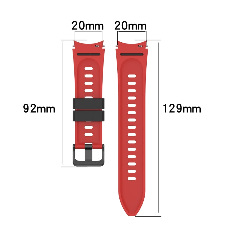 For Samsung Galaxy Watch5 Pro 45mm/5 44mm/5 40mm Two-color Silicone Strap Watch Band