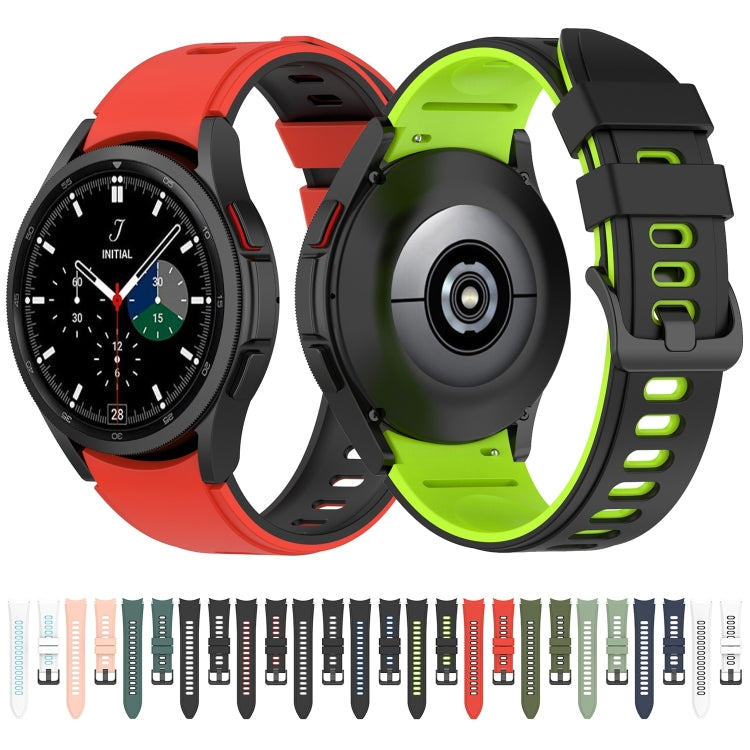 For Samsung Galaxy Watch5 Pro 45mm/5 44mm/5 40mm Two-color Silicone Strap Watch Band