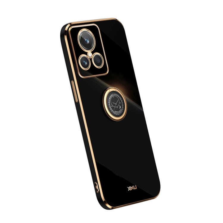 For Realme GT2 Explorer Master XINLI Straight Edge Electroplate TPU Phone Case with Ring