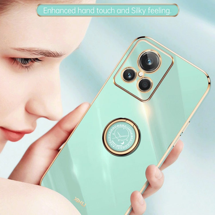 For Realme GT2 Explorer Master XINLI Straight Edge Electroplate TPU Phone Case with Ring