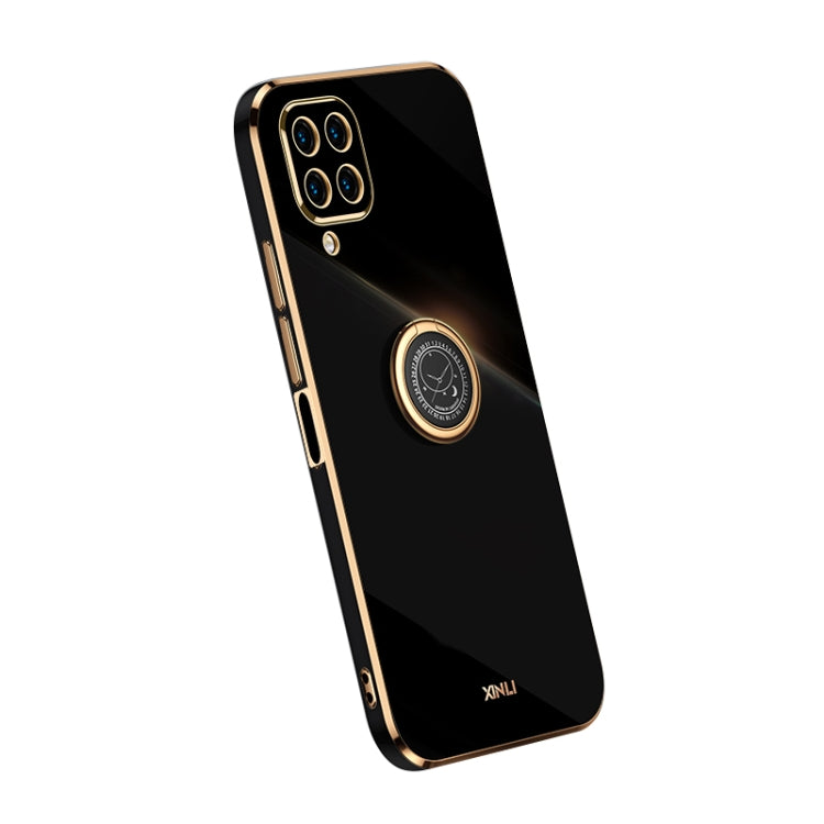 For Samsung Galaxy M32 4G XINLI Straight Edge Electroplate TPU Phone Case with Ring