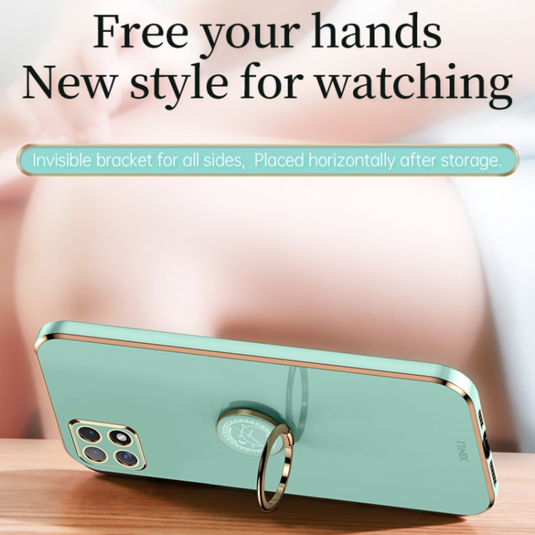 For Samsung Galaxy A22 5G XINLI Straight Edge Electroplate TPU Phone Case with Ring