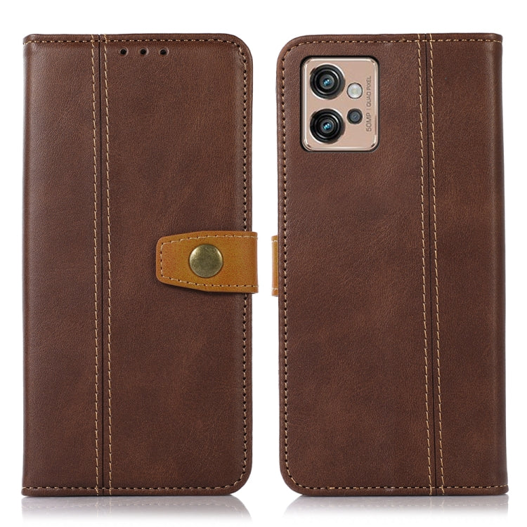 For Motorola Moto G32 Stitching Thread Calf Texture Leather Phone Case