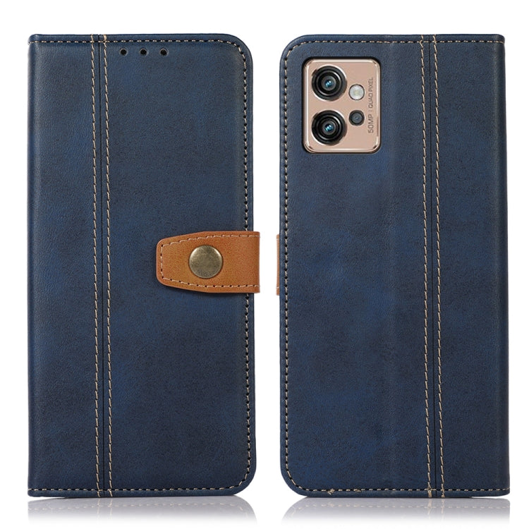 For Motorola Moto G32 Stitching Thread Calf Texture Leather Phone Case