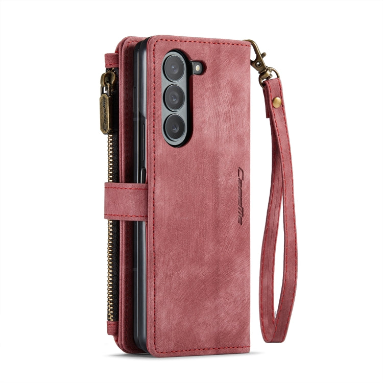 For Samsung Galaxy Z Fold5 CaseMe C30 Multifunctional Card Slots Zipper Phone Leather Phone Case