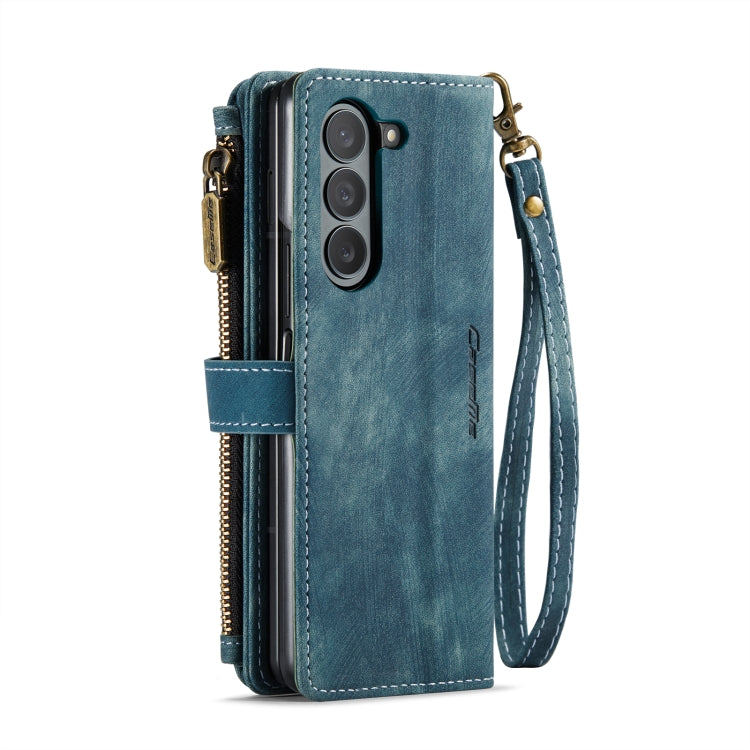 For Samsung Galaxy Z Fold5 CaseMe C30 Multifunctional Card Slots Zipper Phone Leather Phone Case