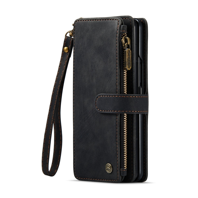 For Samsung Galaxy Z Fold6 5G CaseMe C30 Multifunctional Card Slots Zipper Phone Leather Phone Case