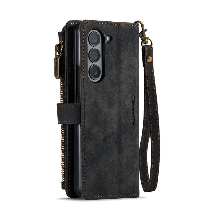 For Samsung Galaxy Z Fold6 5G CaseMe C30 Multifunctional Card Slots Zipper Phone Leather Phone Case