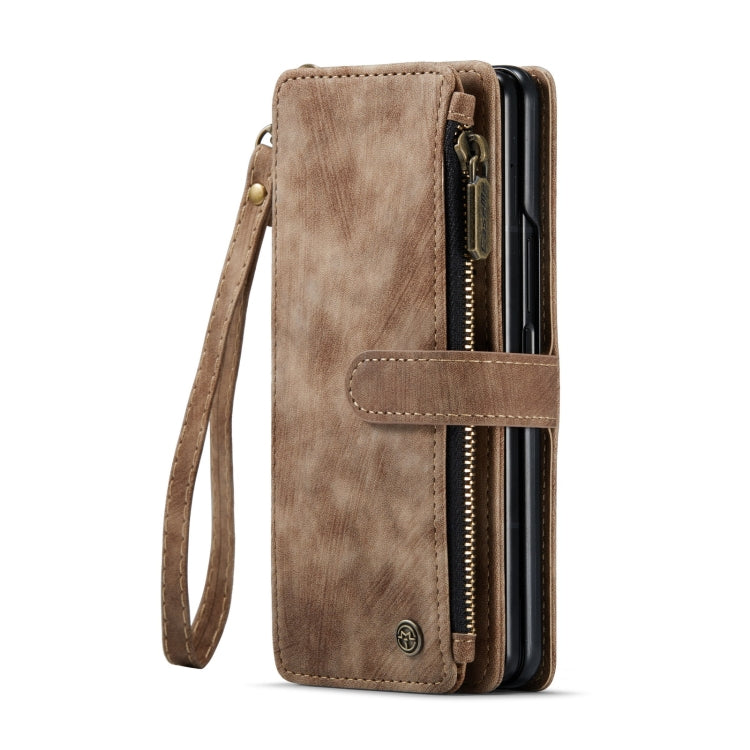 For Samsung Galaxy Z Fold6 5G CaseMe C30 Multifunctional Card Slots Zipper Phone Leather Phone Case