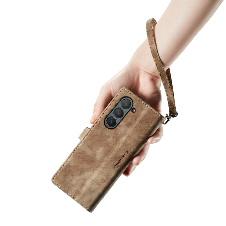 For Samsung Galaxy Z Fold6 5G CaseMe C30 Multifunctional Card Slots Zipper Phone Leather Phone Case