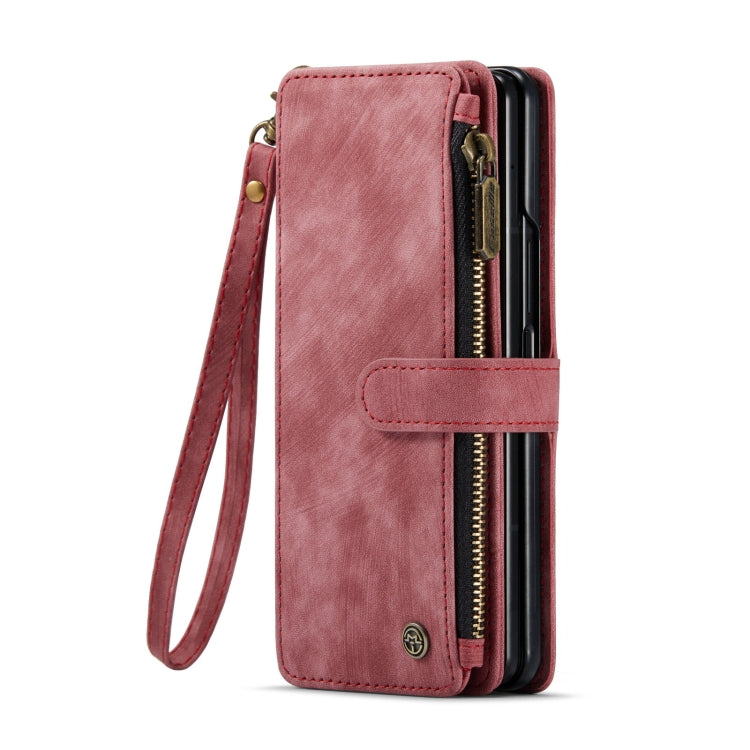 For Samsung Galaxy Z Fold6 5G CaseMe C30 Multifunctional Card Slots Zipper Phone Leather Phone Case